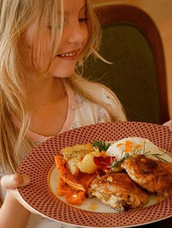 Frango servido à mesa