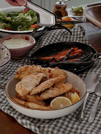 Peixe servido à mesa